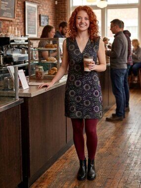 Gabby Isabella Black & Metallic Floral Crisscross Vest